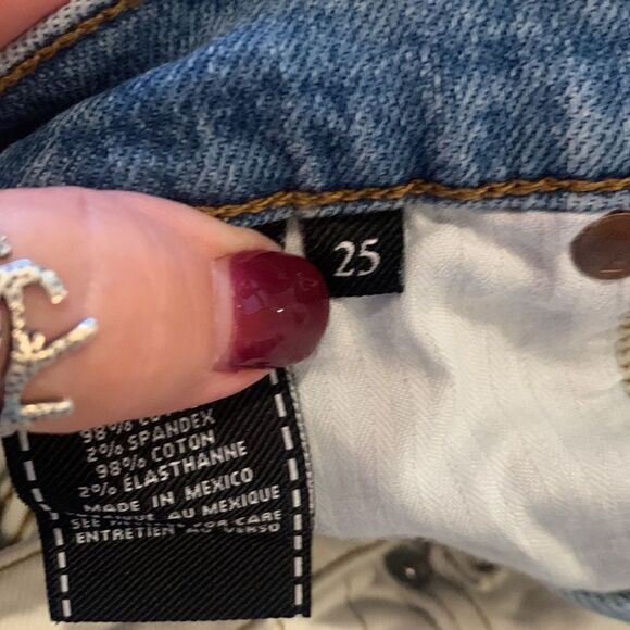 7 for all Mankind Josefina Two-toned High Waisted Jeans Size 25 - Picture 16 of 16